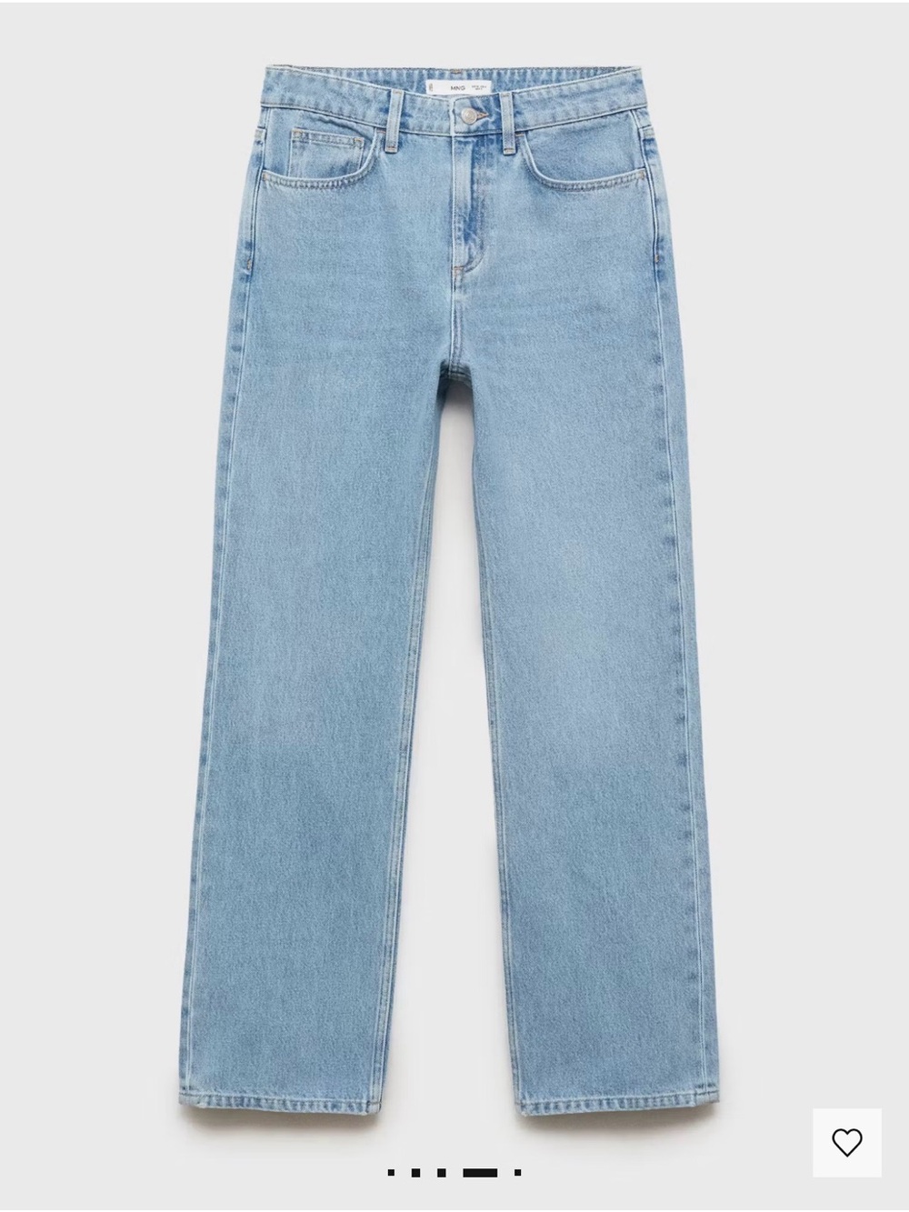 Mango mid rise straight fit jeans 2 light wash